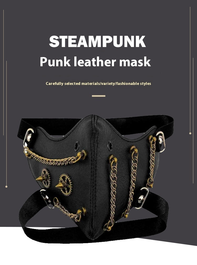 Steampunk Party Protection Personality Chain Halloween Face Mask